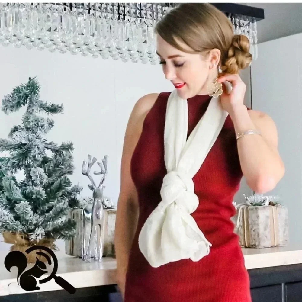 Ivory sparkly scarf